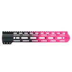 CERAKOTE GRADIENT| AR-15 ANGLE CUT CLAMP ON M-LOK 12 INCH HANDGUARD- BLACK BASE- GRADIENT- PINK -MADE IN U.S.A